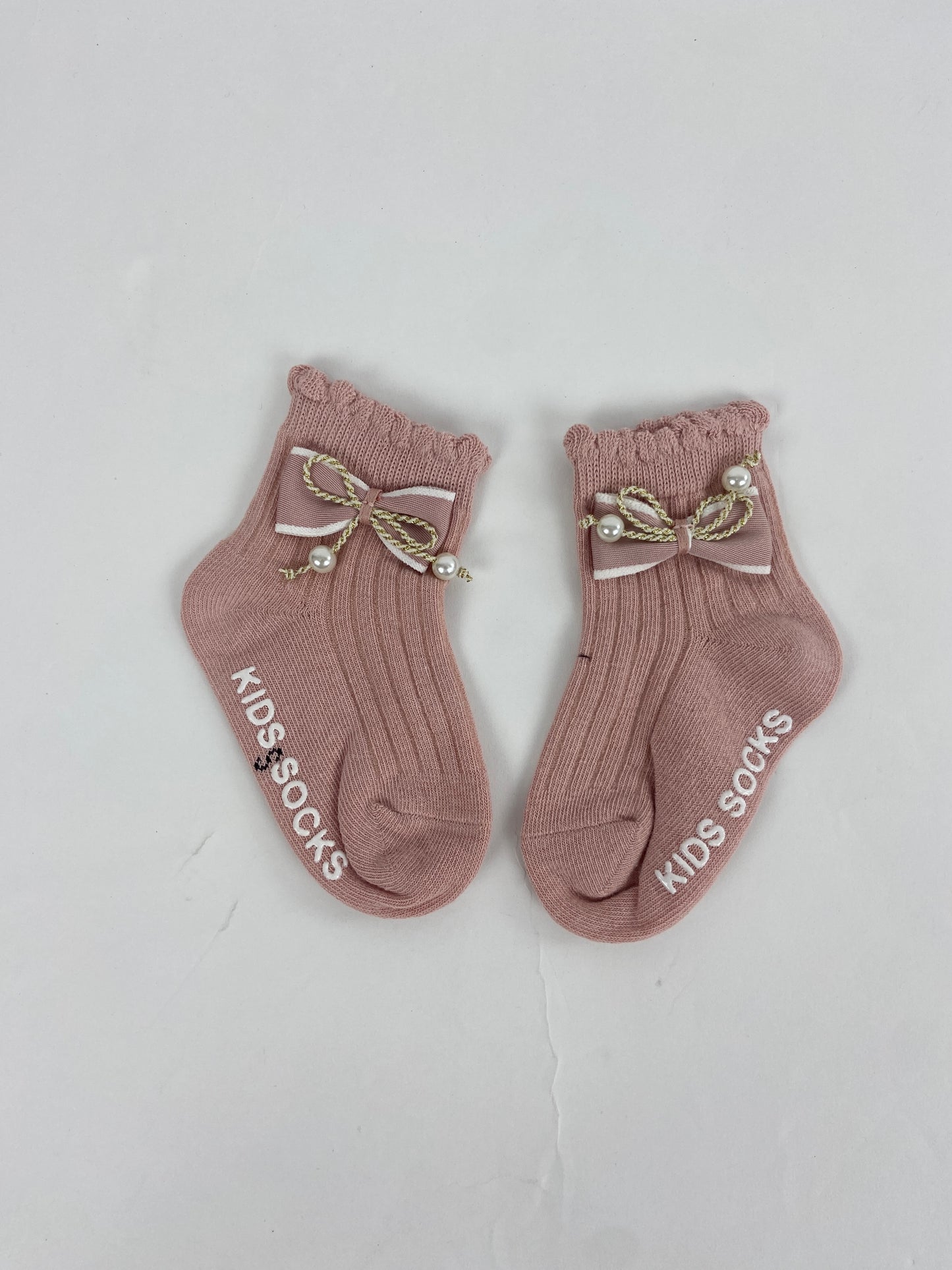 SH465-Medium Ribbon Baby Winter Socks