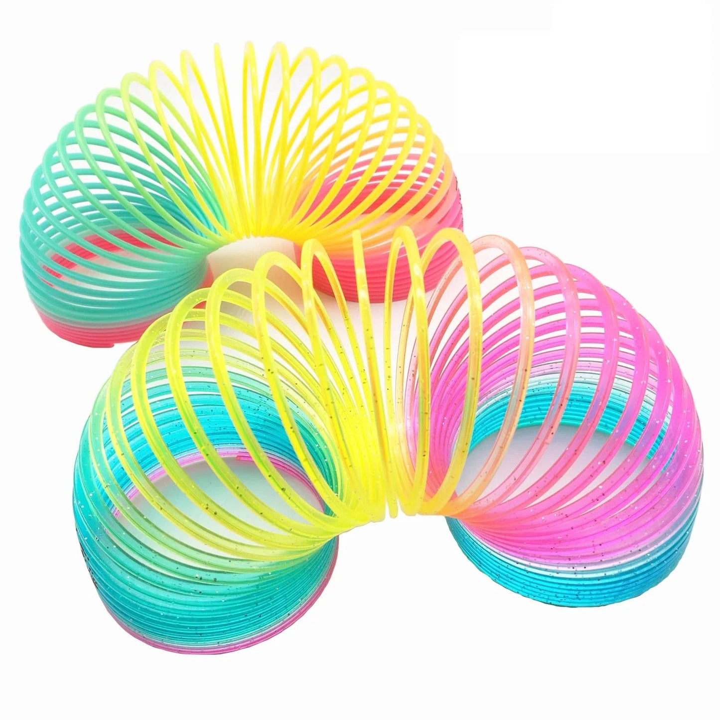 6 Pcs Magic Rainbow Slinky Springs Assorted Colors-BY807-1DW