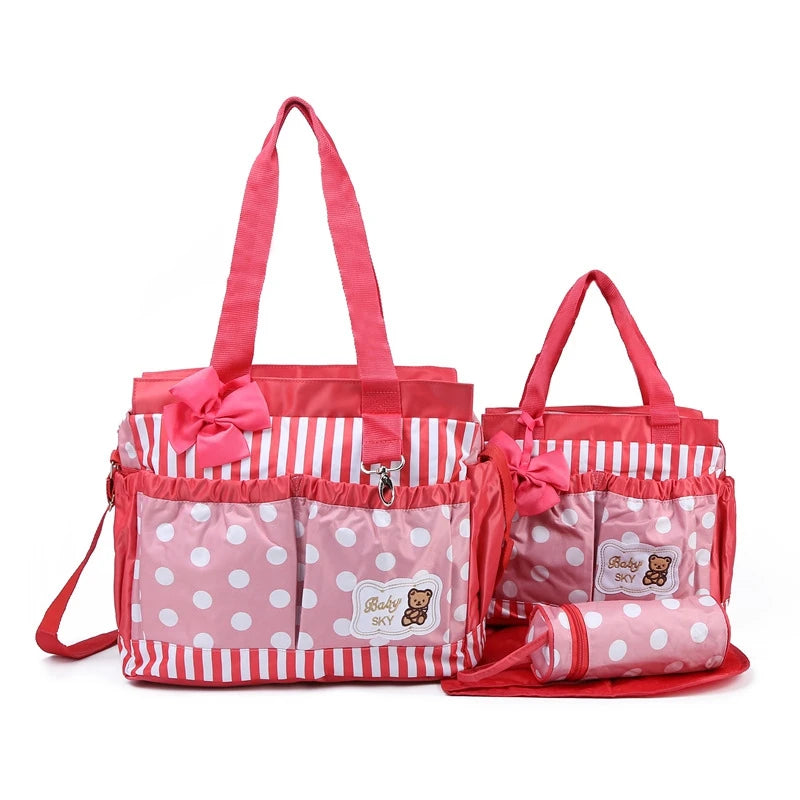 Polka Dot Diaper Bag Pink-DB129