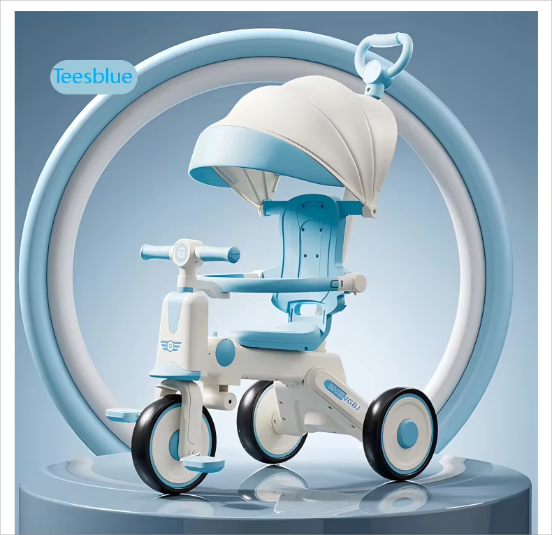 Childrens Tricycle Can Sit and Push Baby Artifact Hand Push Lightweight Folding
