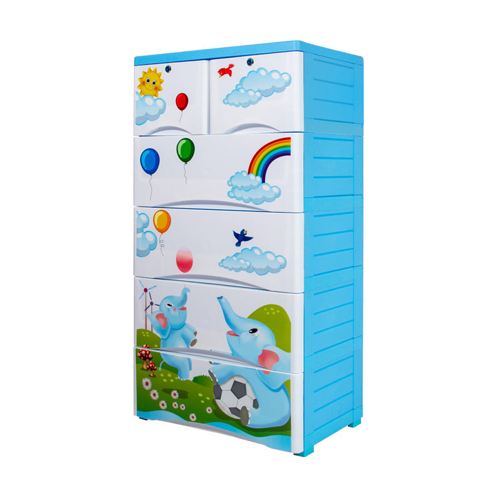 Baby Elephant Theme 5 Layer Wardrobe