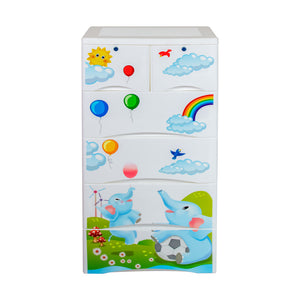 Baby Elephant Theme 5 Layer Wardrobe