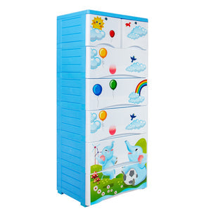 Baby Elephant Theme 6 Layer Wardrobe