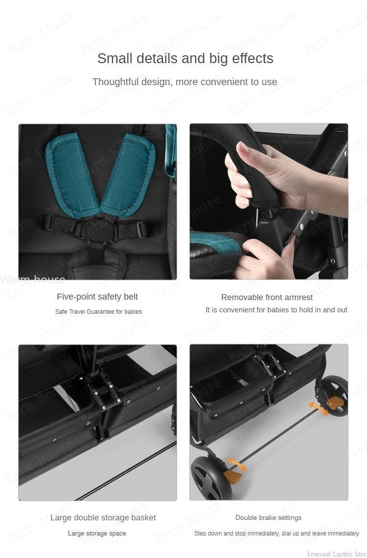 Shenma Prime Twin Baby Stroller-P798