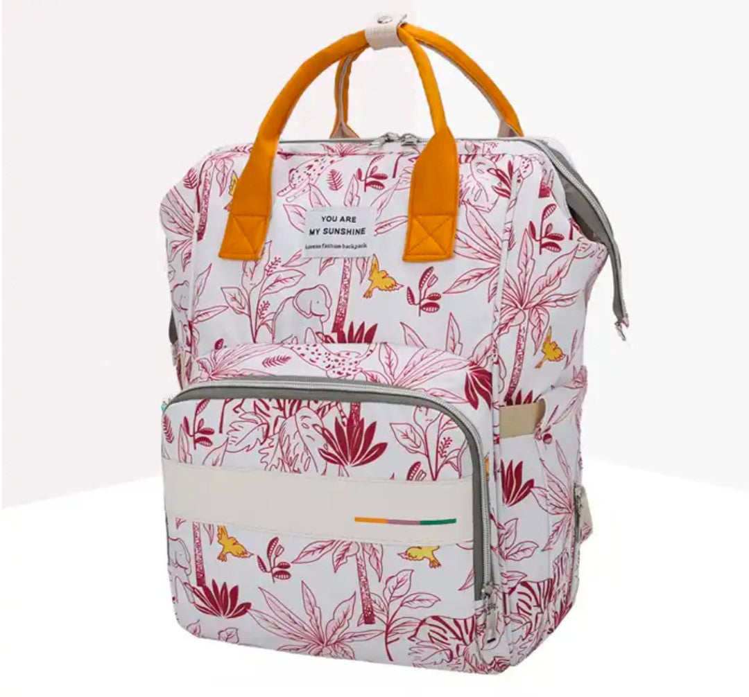 Pink Jungle Baby Diaper Bag-DB219