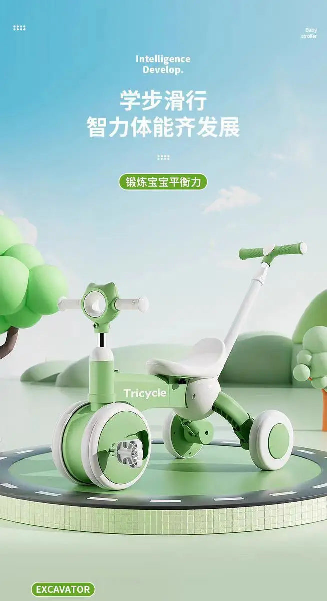 Push Tricycle with Handle for Toddlers
