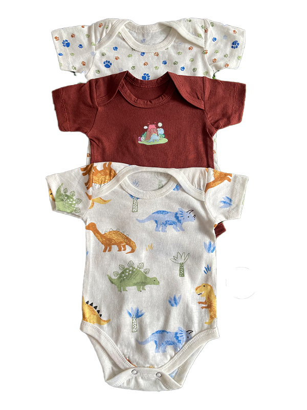 Pack of 3 Brown Bodysuits