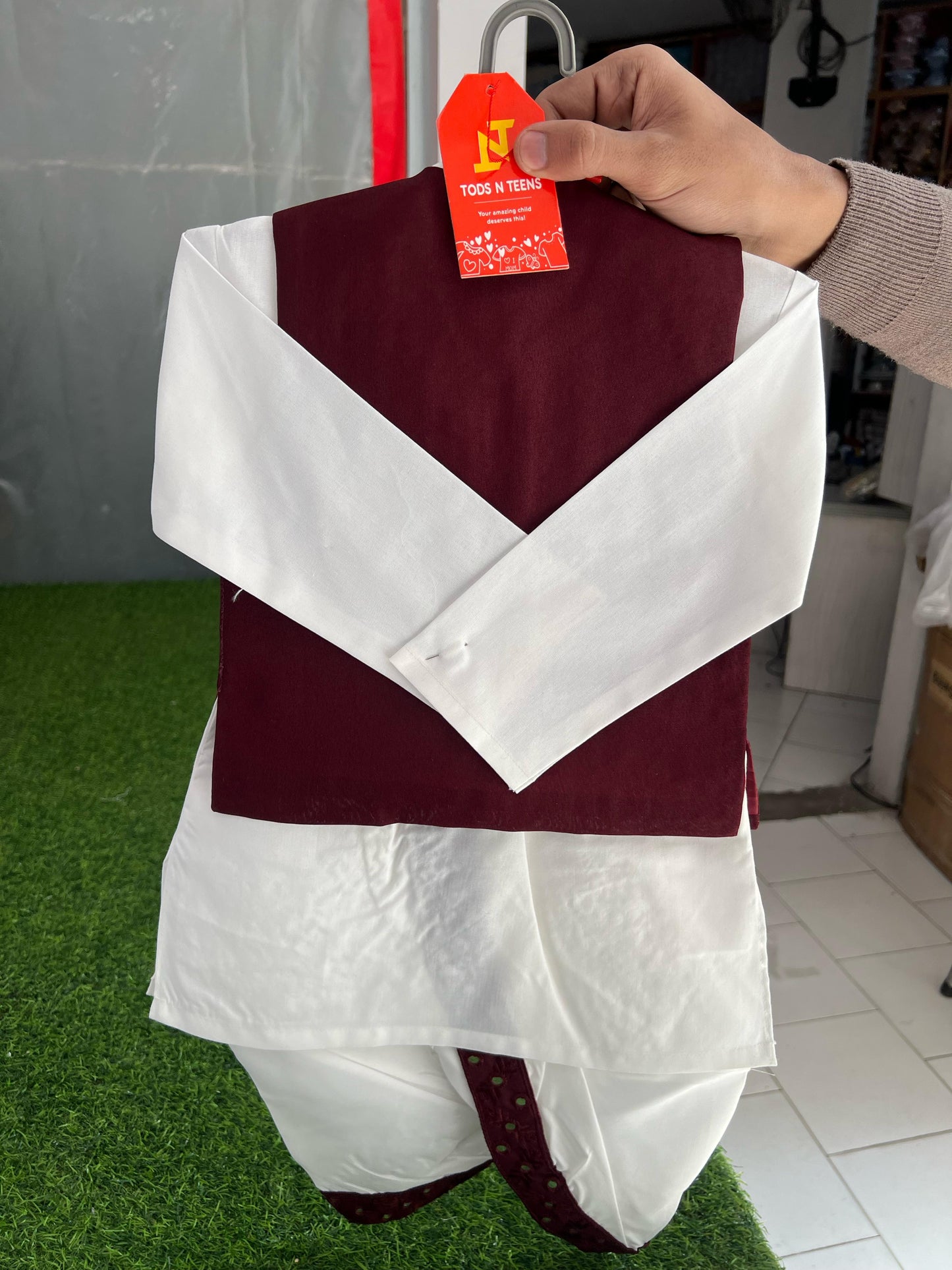 Dhoti + Kurta + Waistcoat 3 Pc 1-3 Years
