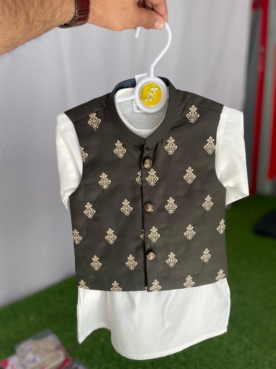 Green Crown 3 Piece Eastern Dress (6-36M)