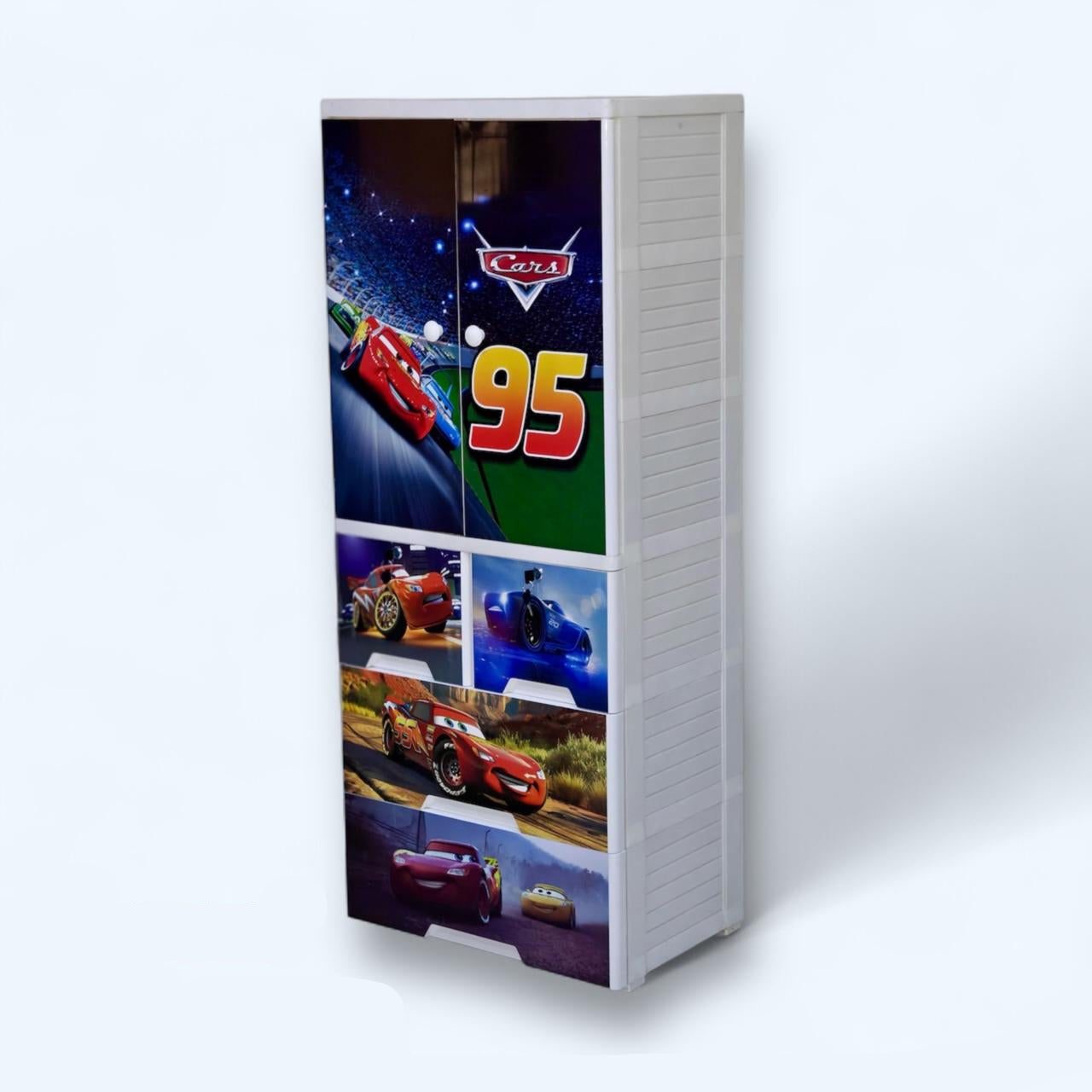 Cars Theme 6 Layers Wardrobe
