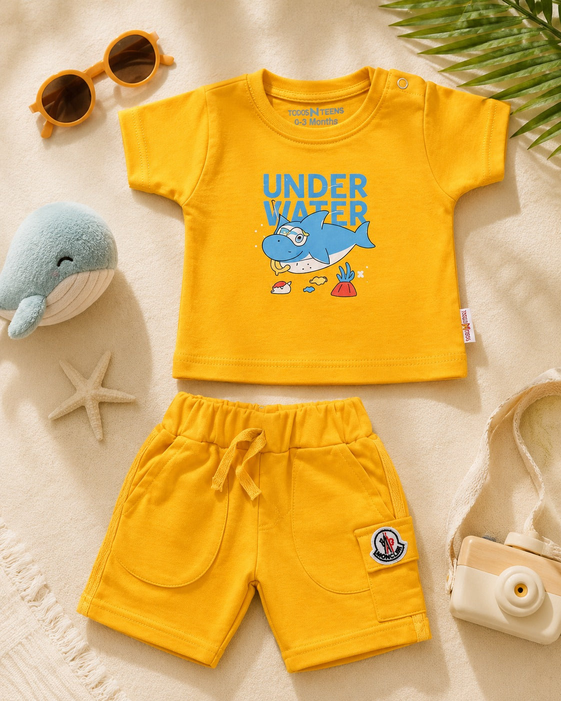 Infant Solid Shorts & TShirt Set (0-12M)