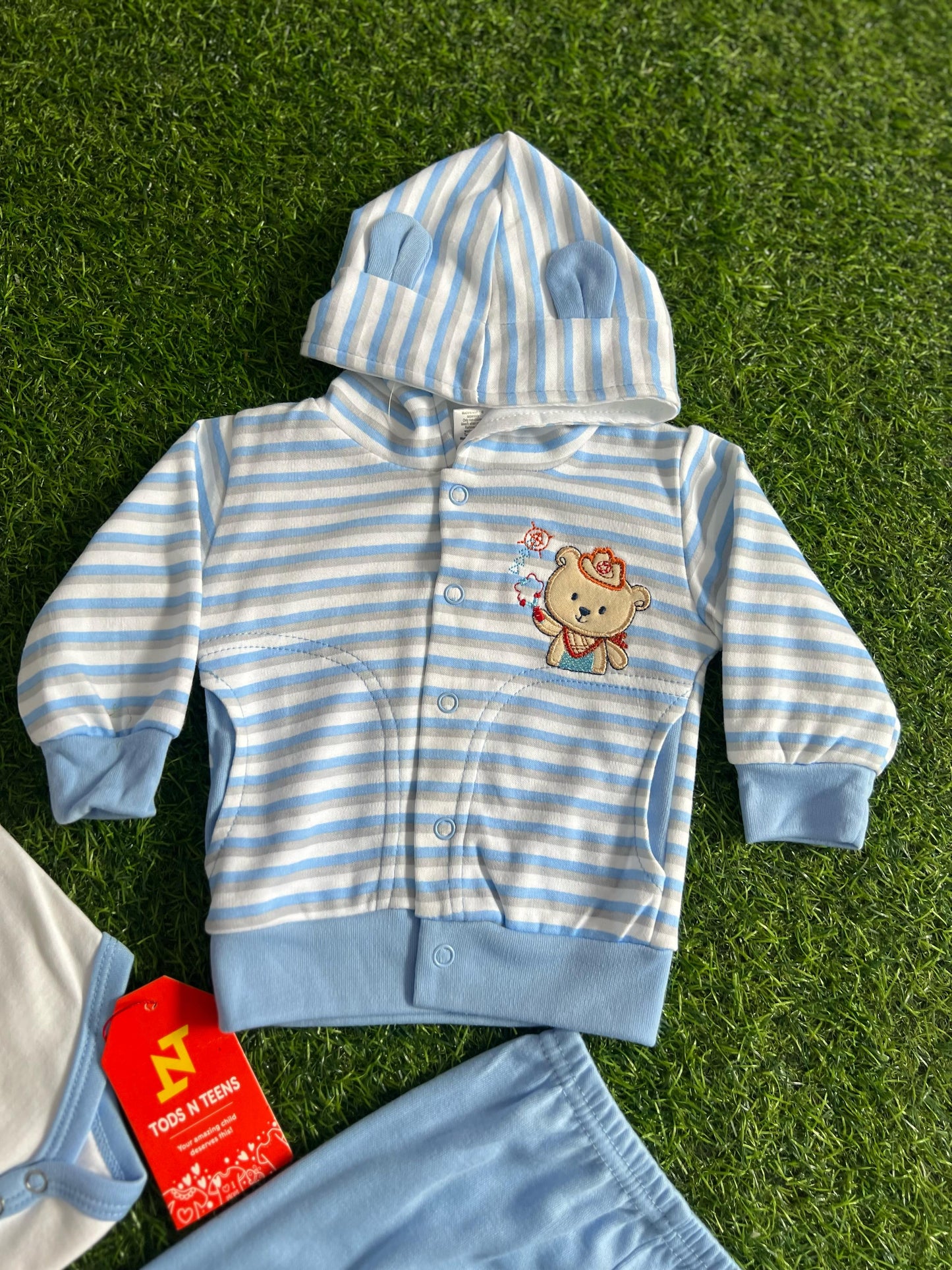 Teddy 3 Piece Dress Tropical 0-9M