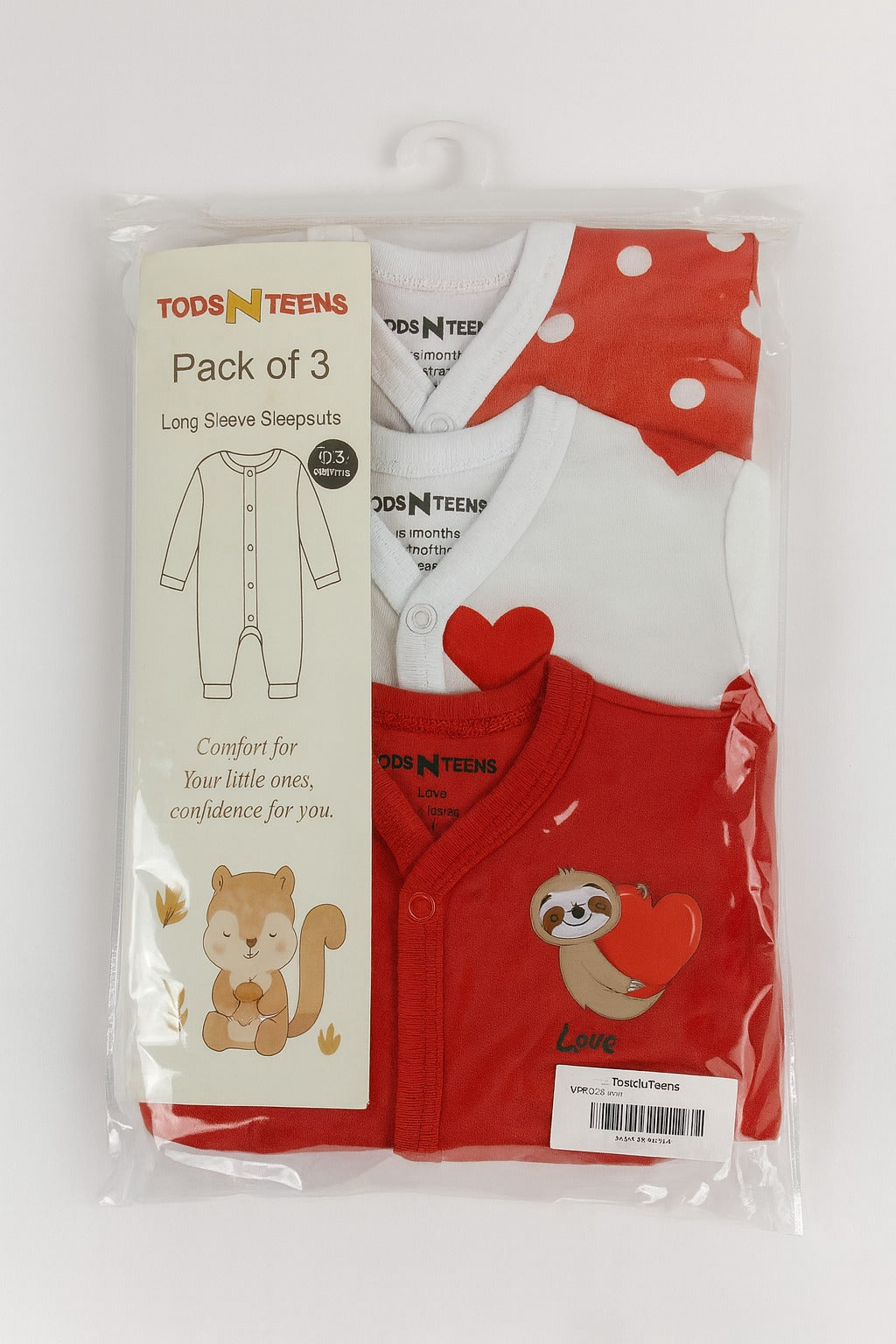 VP67-Pack of 3 Bodysuits