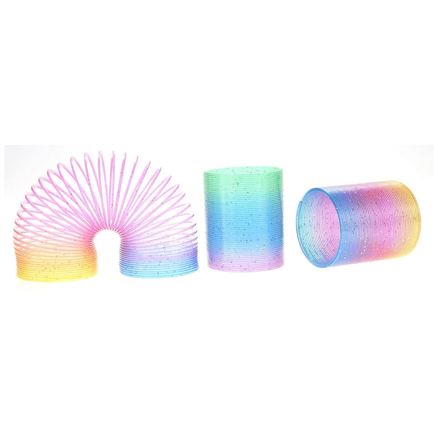 6 Pcs Magic Rainbow Slinky Springs Assorted Colors-BY807-1DW