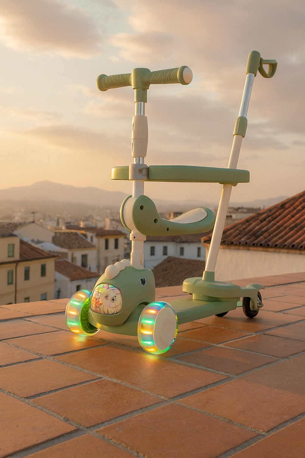 3-in-1 Kids scooty with PU wheels and Safety Handle - BZ-S-668