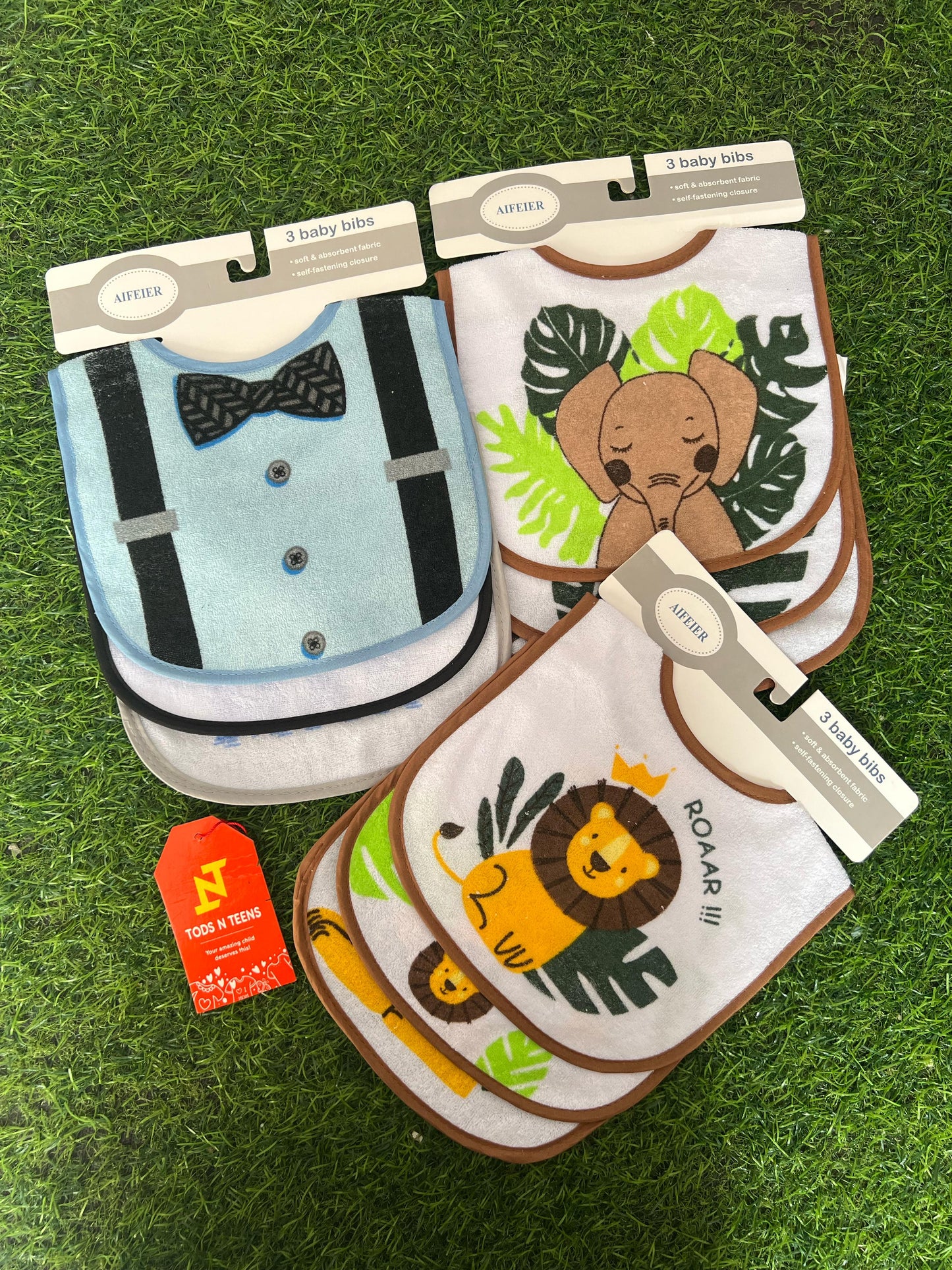 Pack of 3 Towel Bibs