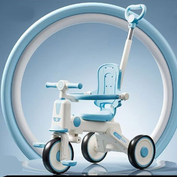 Childrens Tricycle Can Sit and Push Baby Artifact Hand Push Lightweight Folding