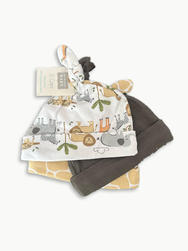 Hudson's 3 Pc Baby Caps