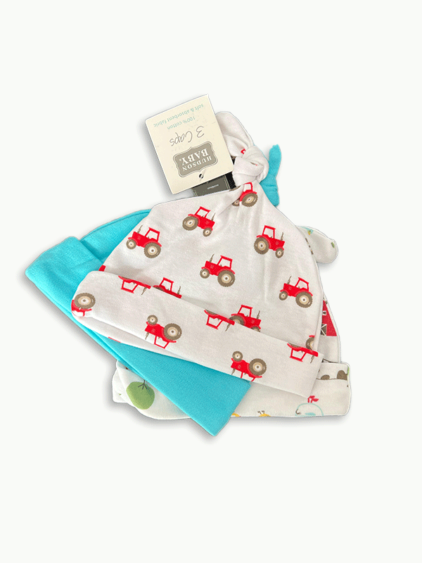Hudson's 3 Pc Baby Caps
