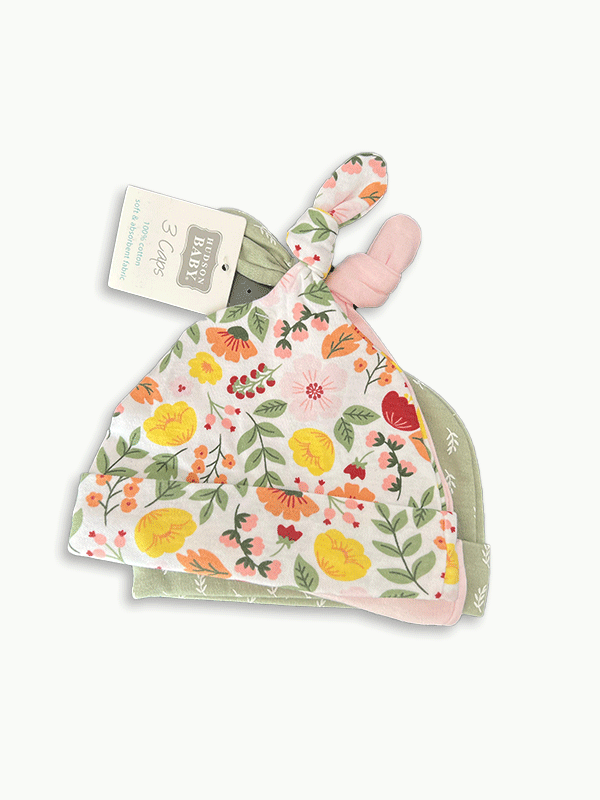 Hudson's 3 Pc Baby Caps