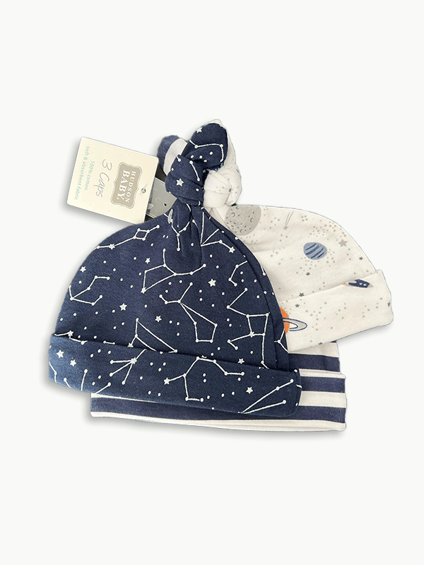 Hudson's 3 Pc Baby Caps