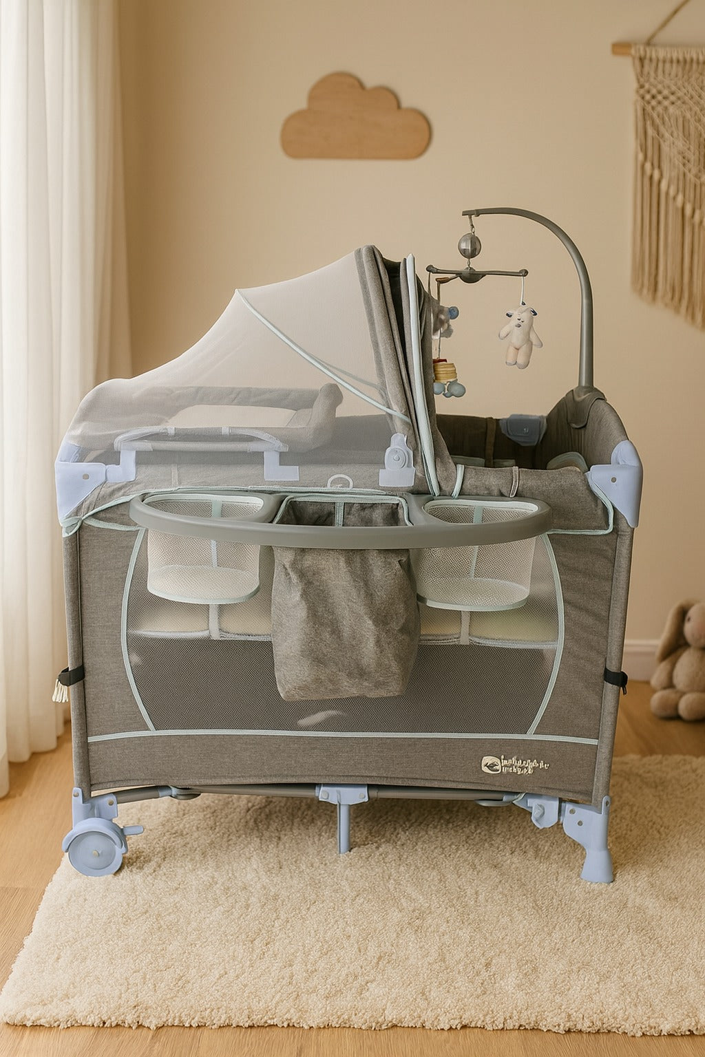 2 in 1 Cool Baby Playpen WIth Rocker Function-BZ-960F