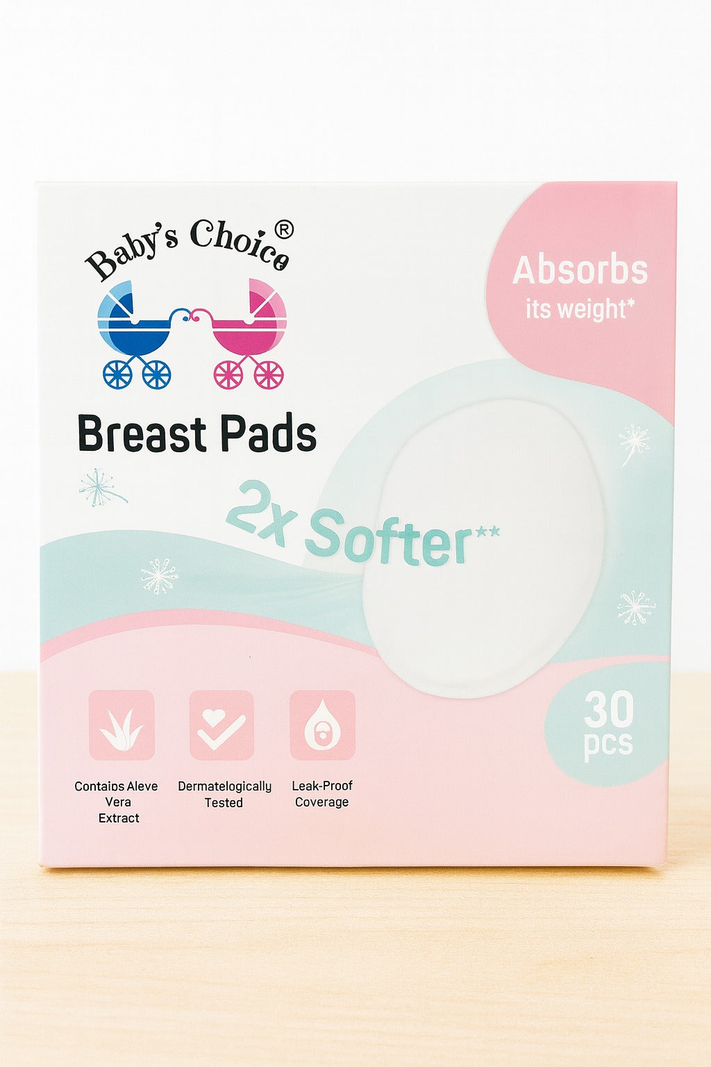 FE177-30-pieces Disposable Comfy Feel 2x Softer Breast Pads