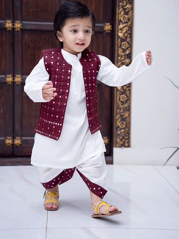 Dhoti + Kurta + Waistcoat 3 Pc 1-3 Years