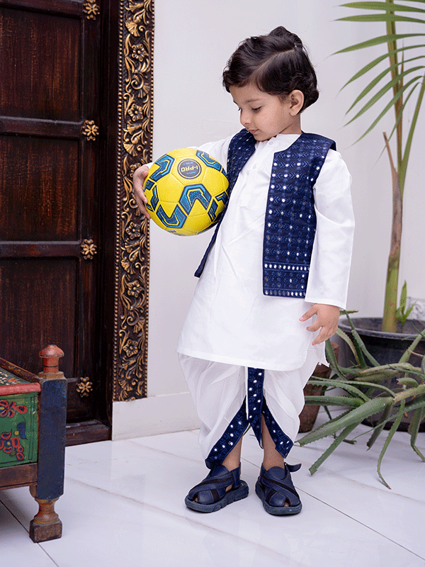 Dhoti + Kurta + Waistcoat 3 Pc 1-3 Years