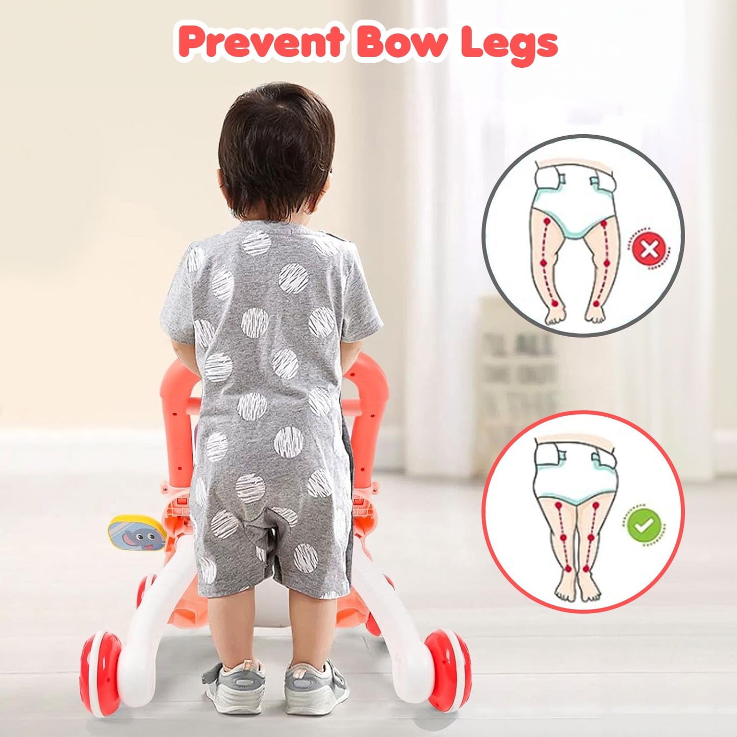 Huanger 2 in 1 Baby Walker with Drawing Board-Sit-to-Stand-BZ-0810-11