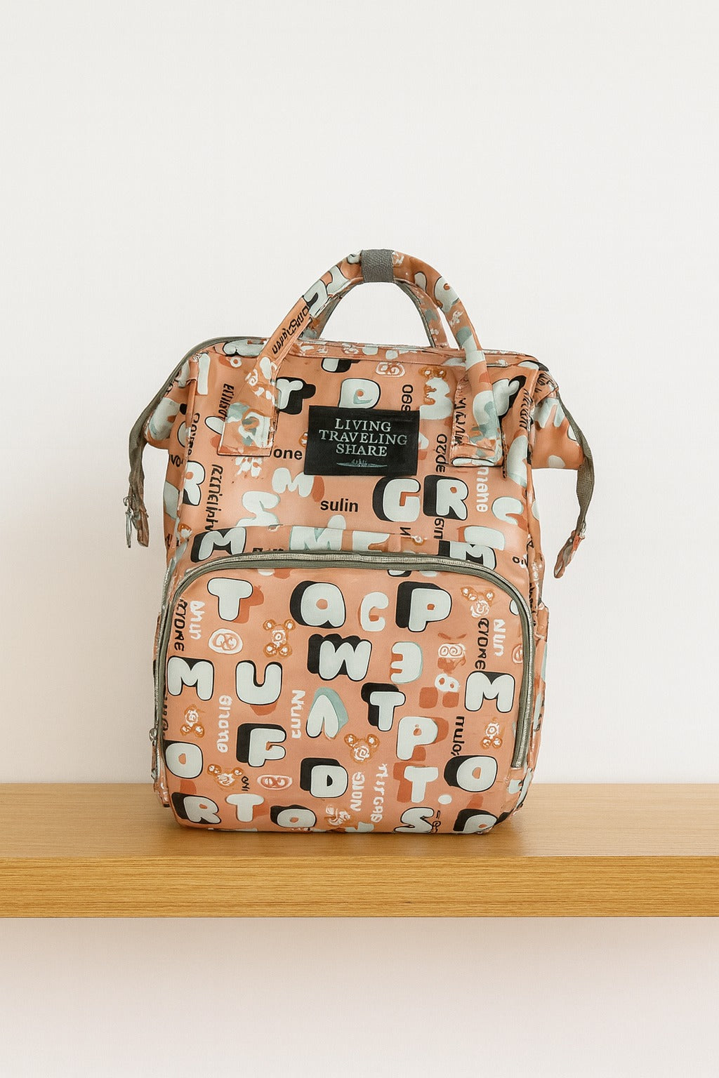 Baby Diaper Bag (Waterproof) Alphabet Orange-DB222