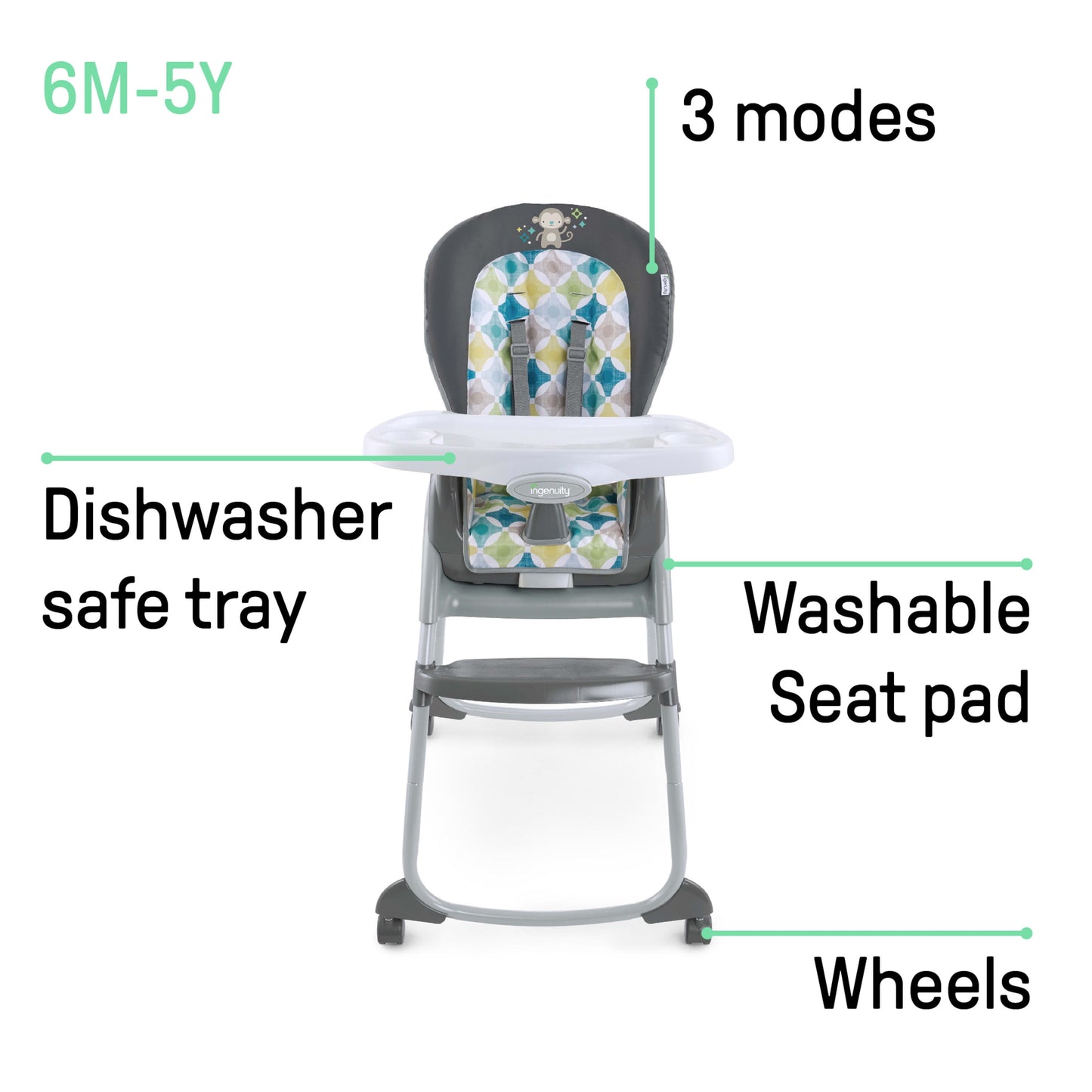 Ingenuity Trio 3-in-1 High Chair-BZ-10318