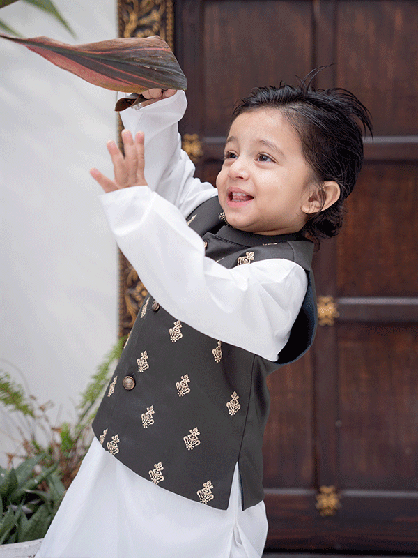 Green Crown 3 Piece Eastern Dress (6-36M)