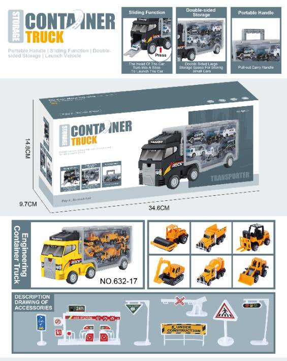 Engineering Metal Container Truck - 632-17