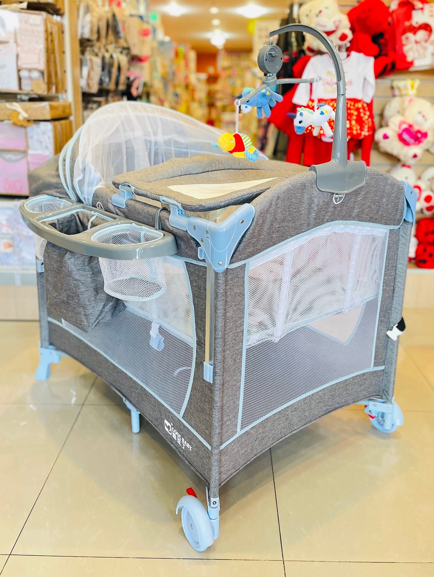 2 in 1 Cool Baby Playpen WIth Rocker Function-BZ-960F
