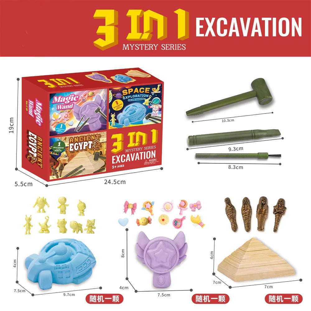 DIY 3 in 1 Excavation Mystery Series-AT726-1