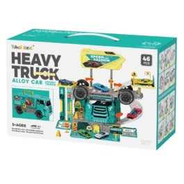 Heavy 2 IN 1 Alloy Car Assembly Track Set - GREEN - 6665