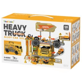 Heavy 2 IN 1 Alloy Car Assembly Track Set - YELLOW - 6661