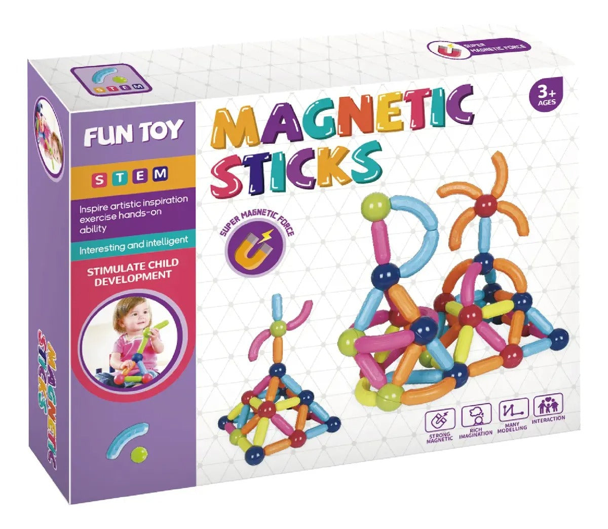 84 PCS Magnetic Sticks - 158-35
