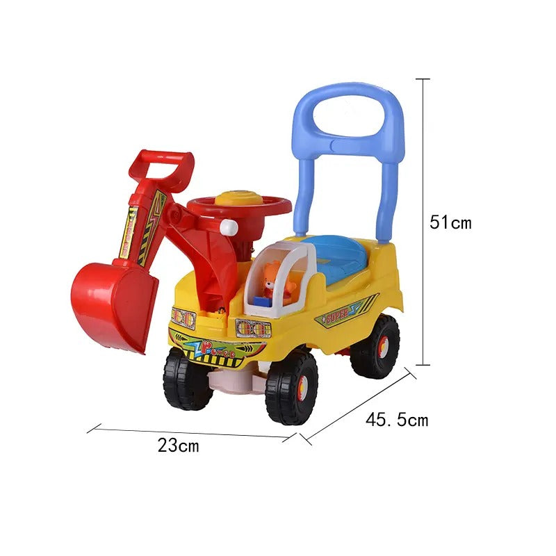 A+ B Baby Excavator Theme Push-on Car - BZ-7608