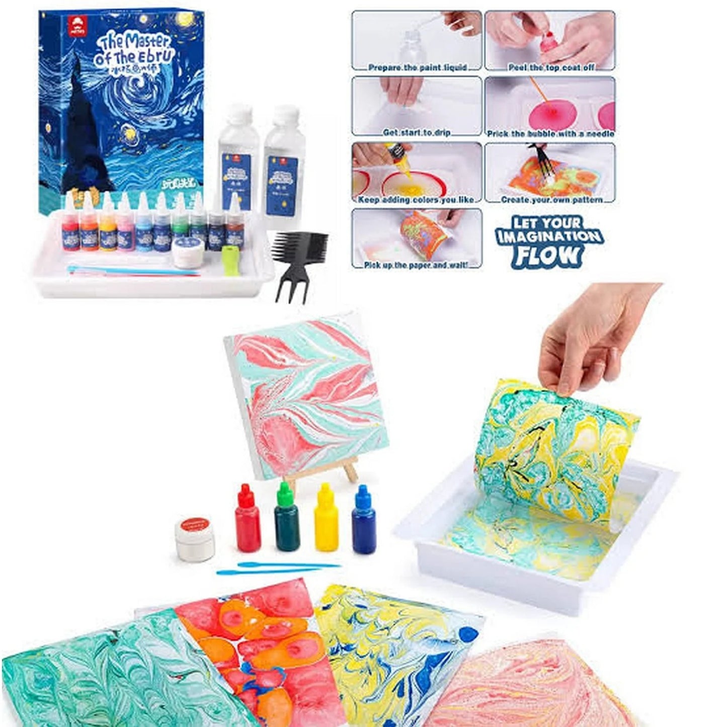 The Master Of The Ebru Water Marble Painting - YS12A