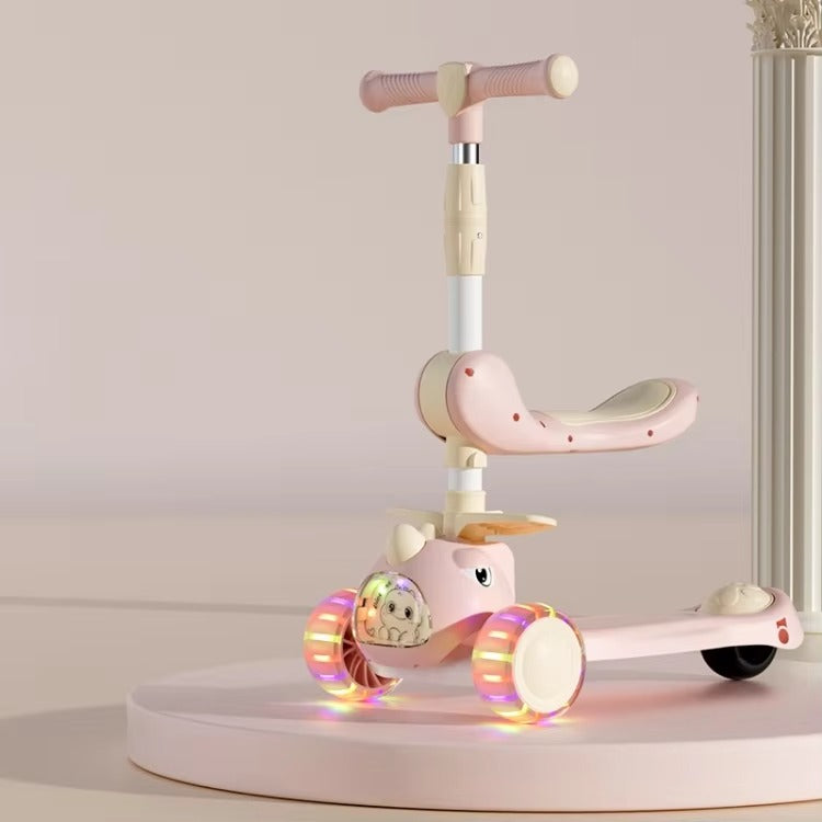 3-in-1 Kids scooty with PU wheels and Safety Handle - BZ-S-668