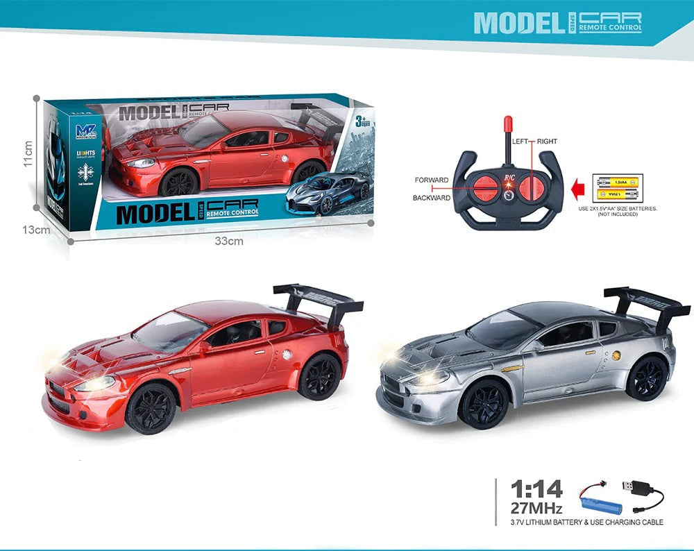 1:14 R/c Car(4ch)W/Light & Battery & Usb Line(2 Colours)-MF77-4A