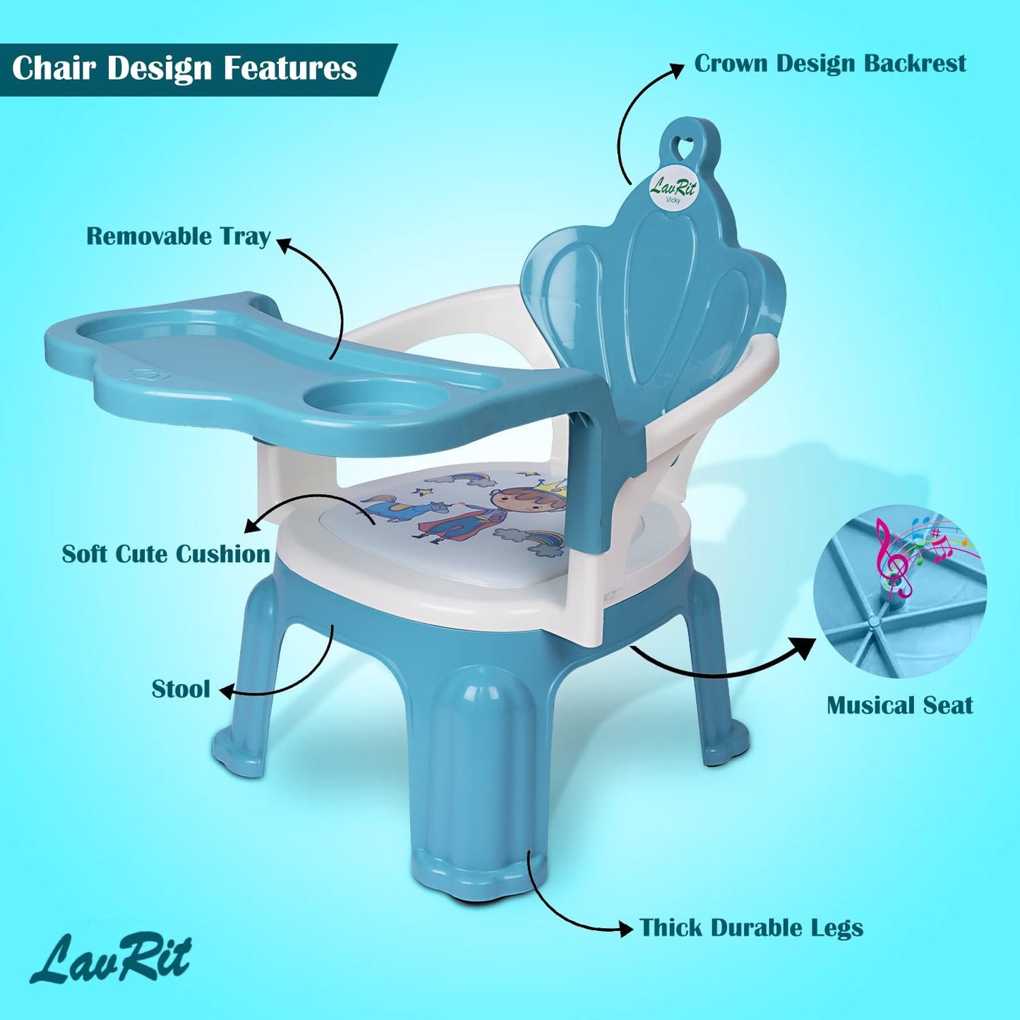 Baby Feeding Chair + Booster-Crown
