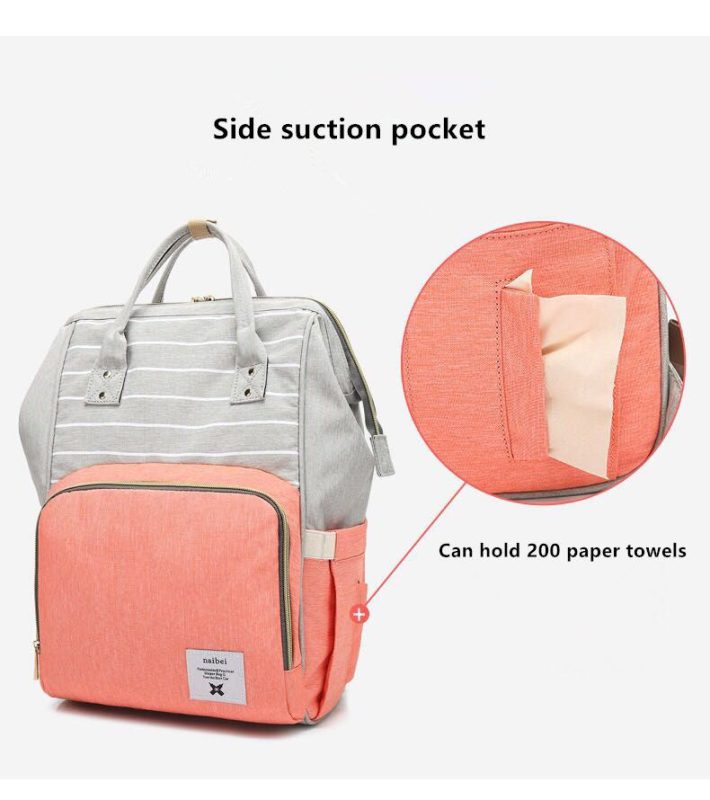 Mummy Bag (Pink Grey & White)-DB148