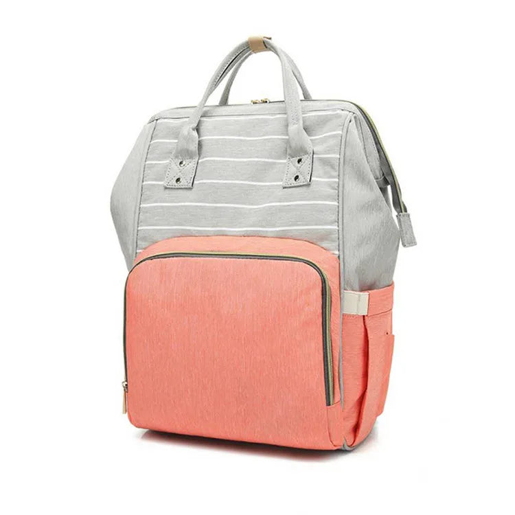Mummy Bag (Pink Grey & White)-DB148