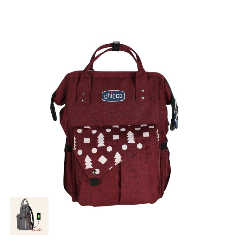 DB227-Chicco Tas Backpack For Mothers-RED