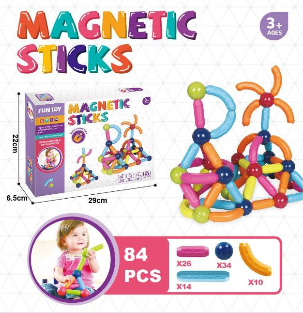 84 PCS Magnetic Sticks - 158-35