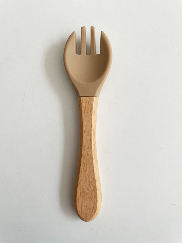 Silicone Wooden Fork