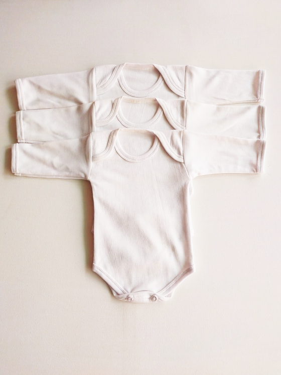 Pack of 3 Plain Bodysuits